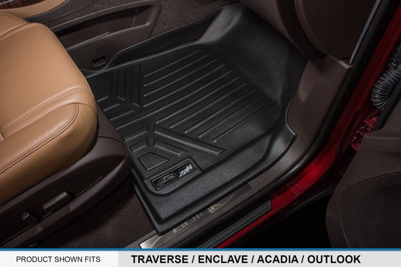 SMARTLINER Custom Fit Floor Mats 1st Row Liner Set for 2008-2017 Buick Enclave - Image 3